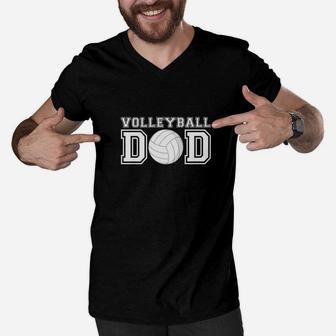 Volleyball Dad Volleyball Gift For Father Volleyball Premium Men V-Neck Tshirt - Seseable