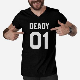 White Dead Daddy 01 Cool Brilliant Vibrant Graphic Men V-Neck Tshirt - Seseable