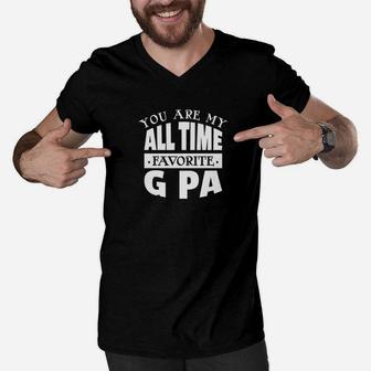 You Are My All Time Favorite G Pa Fathers Day Grandpa Gift Premium Men V-Neck Tshirt - Seseable
