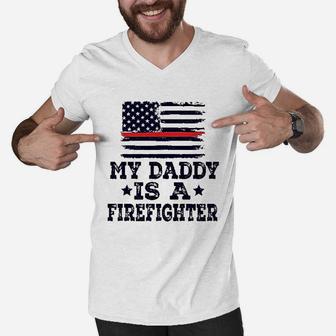 Daddy Is A Firefighter, best christmas gifts for dad Men V-Neck Tshirt