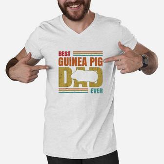 Best Guinea Pig Dad Ever Guinea Pig Father Pet Rodent Lover Men V-Neck Tshirt - Seseable