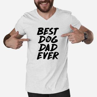 Daddy Life Shirts Best Dog Dad Ever S Animal Lover Gifts Men V-Neck Tshirt - Seseable