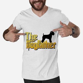 Dogfather Fathers Day, dad birthday gifts Men V-Neck Tshirt - Seseable