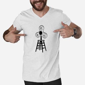 Fidget Sitter Shirt Weird Dada Duchamp Art Dreamer Readymade Men V-Neck Tshirt - Seseable