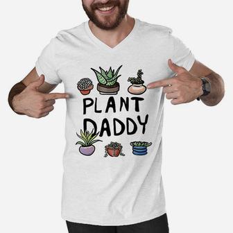 Gardening Plant Daddy, dad birthday gifts Men V-Neck Tshirt - Seseable