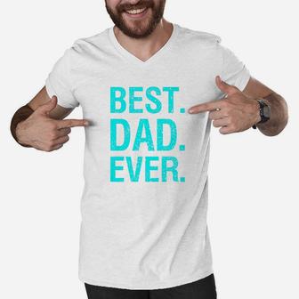 Mens Best Dad Ever Funny Dad Quote Act020e Premium Men V-Neck Tshirt - Seseable