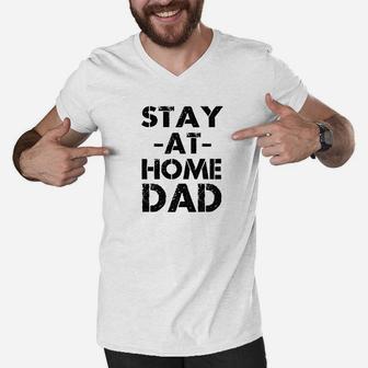 Mens Stay At Home Dad Funny Gifts Dads Men Men V-Neck Tshirt - Seseable