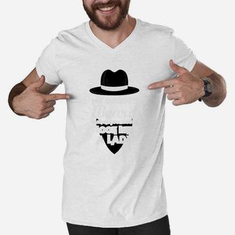 My Daddys Beard Makes Yours Look Like Lady Funny Dads S Men V-Neck Tshirt - Seseable