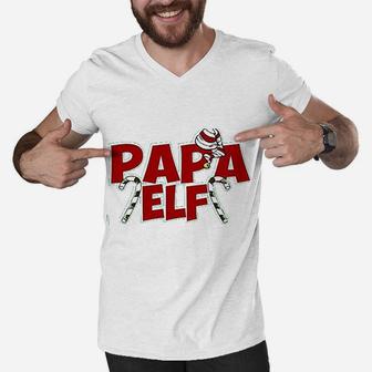 Papa Elf Ugly, best christmas gifts for dad Men V-Neck Tshirt - Seseable