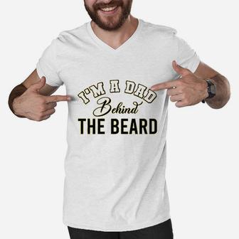 St Patricks Dads Behind The Beard Men V-Neck Tshirt - Seseable