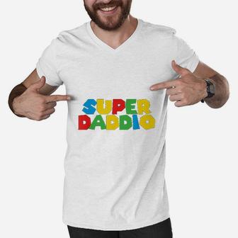 Super Funny Daddio Special Fathers Day Men V-Neck Tshirt - Seseable