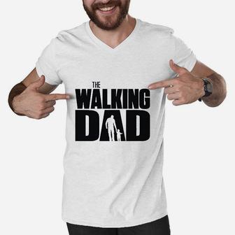 The Walking Dad Father Men V-Neck Tshirt - Seseable