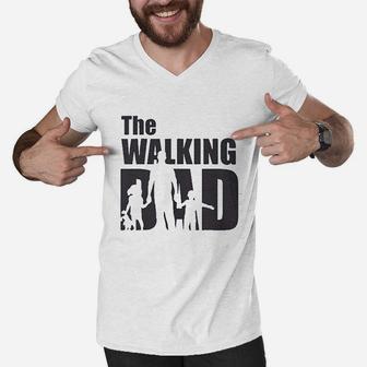 The Walking Dad Men V-Neck Tshirt - Seseable