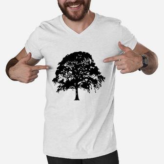 Tree Acorn Daddy And Me, best christmas gifts for dad Men V-Neck Tshirt - Seseable