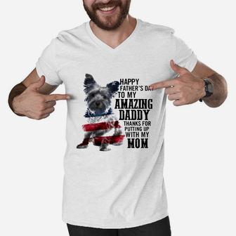 Yorkshire Happy Father s Day To My Amazing Daddy Thanks For Shirt Men V-Neck Tshirt - Seseable