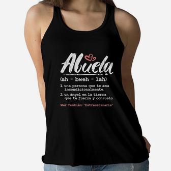 Abuela Mothers Day Gift In Spanish Ladies Flowy Tank - Seseable