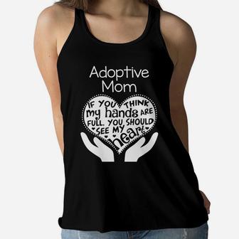 Adoptive Mom Mothers Day Gif Adoption Ladies Flowy Tank - Seseable