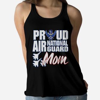 Air National Guard Mom Usa Air Force Military Ladies Flowy Tank - Seseable