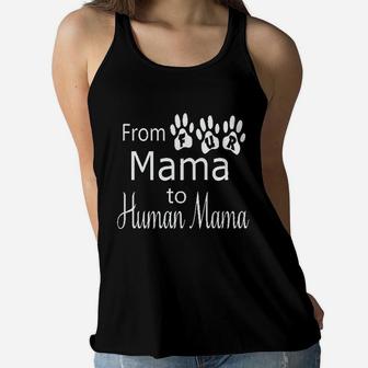 Amazing Retro From Fur Mama To Human Mama Ladies Flowy Tank - Seseable