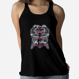 And Now She Is In Memory Of My Mom Ladies Flowy Tank - Seseable