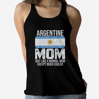 Argentine Mom Argentina Flag Ladies Flowy Tank - Seseable