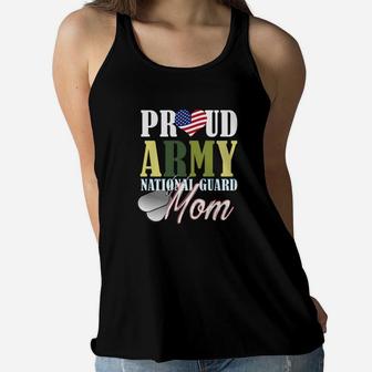 Army National Guard Mom Mom Mothers Day Women Gift Ladies Flowy Tank - Seseable