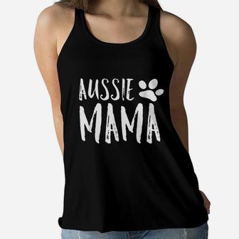 Australian Shepherd Mom Aussie Shepherd Mom Cute Ladies Flowy Tank - Seseable