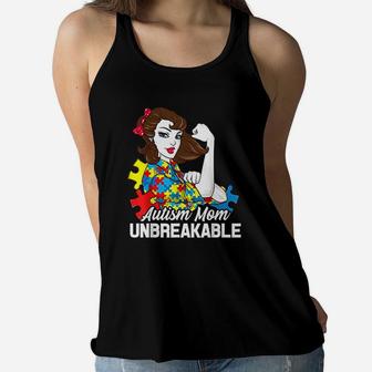 Awareness Mom Cute Gift Mom Unbreakable Puzzle Ladies Flowy Tank - Seseable
