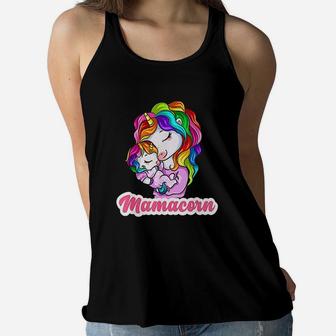 Baby Shower Gift Mamacorn Unicorn Mom With Unicorn Ladies Flowy Tank | Seseable UK