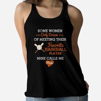 Baseball Mom-favorite Baseball Player Ladies Flowy Tank - Seseable