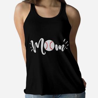 Baseball Mom Funny Cute Fun Sport Ladies Flowy Tank - Seseable