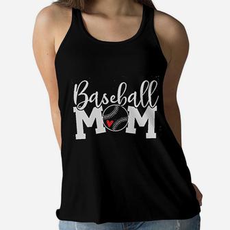 Baseball Mom Gift Ladies Flowy Tank - Seseable