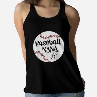 Baseball Nana For Grandma Women Mothers Day Gifts Ladies Flowy Tank - Seseable
