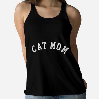 Basic Cat Mom Ladies Flowy Tank - Seseable