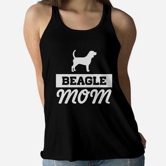 Beagle Mom Dog Lover Graphic Ladies Flowy Tank - Seseable