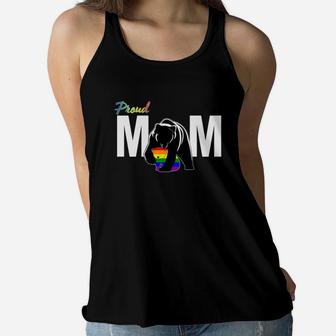 Bear Proud Mom Lgbt Pride Ladies Flowy Tank - Seseable
