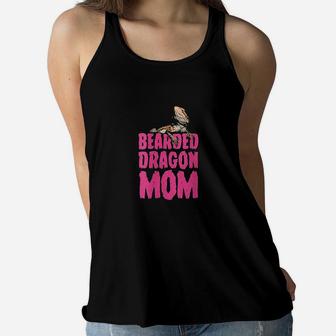 Bearded Dragon Mom Women Kids Funny Bearded Dragon Gift Ladies Flowy Tank - Seseable
