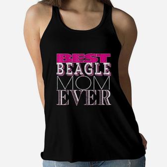 Best Beagle Mom Ever Beagle Dog Ladies Flowy Tank - Seseable