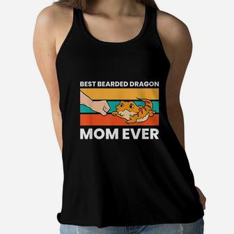 Best Bearded Dragon Mom Ever Ladies Flowy Tank - Seseable