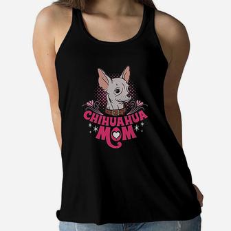 Best Chihuahua Dad Ever Chihuahua Mom Ladies Flowy Tank - Seseable