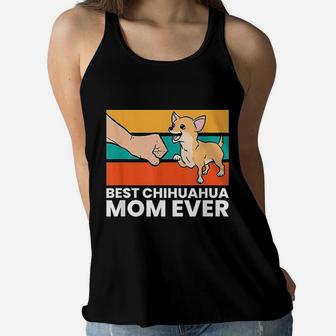 Best Chihuahua Mom Ever Cute Chihuahua Dog Ladies Flowy Tank - Seseable