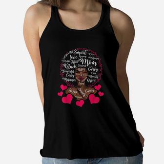 Best Cute Black Mama African American Mom Mothers Day Gift Ladies Flowy Tank - Seseable
