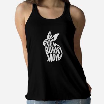 Best Ever Bunny Mom Pet Animal Rabbit Ladies Flowy Tank - Seseable