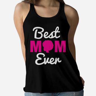 Black Mom Mothers Day Afro For Black Women Ladies Flowy Tank - Seseable