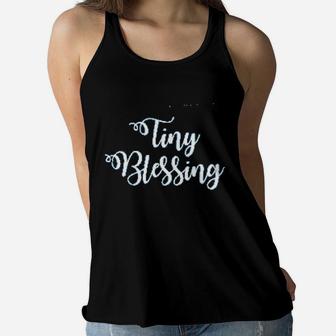 Blessed Mama Tiny Blessing Mothers Day Ladies Flowy Tank - Seseable