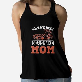Boa Snake Design Best Mom Ever Gift Ladies Flowy Tank - Seseable