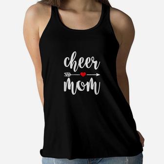 Cheer Mom Great Mother Cheerleader Gift Ladies Flowy Tank - Seseable
