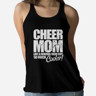 Cheerleader Cheerleading Funny Cheer Mom Ladies Flowy Tank - Seseable