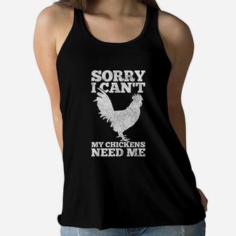 Chicken Mom Dad Funny Poultry Farmer Chicken Lover Gift Ladies Flowy Tank - Seseable