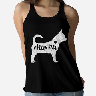 Chihuahua Mama Mom Dog Cute Mothers Day Gift Ladies Flowy Tank - Seseable